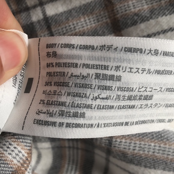 Abercrombie & Fitch Oversized Plaid Button Up Flannel Shirt Sz S - Picture 8 of 13